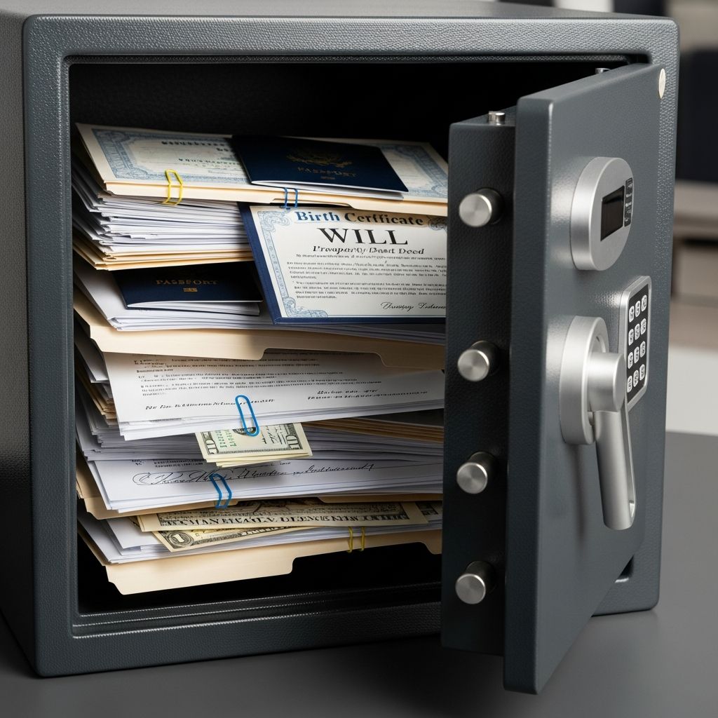 Protect your family's future by safeguarding these 11 critical documents in a secure safe from fire, flood, and theft risks.