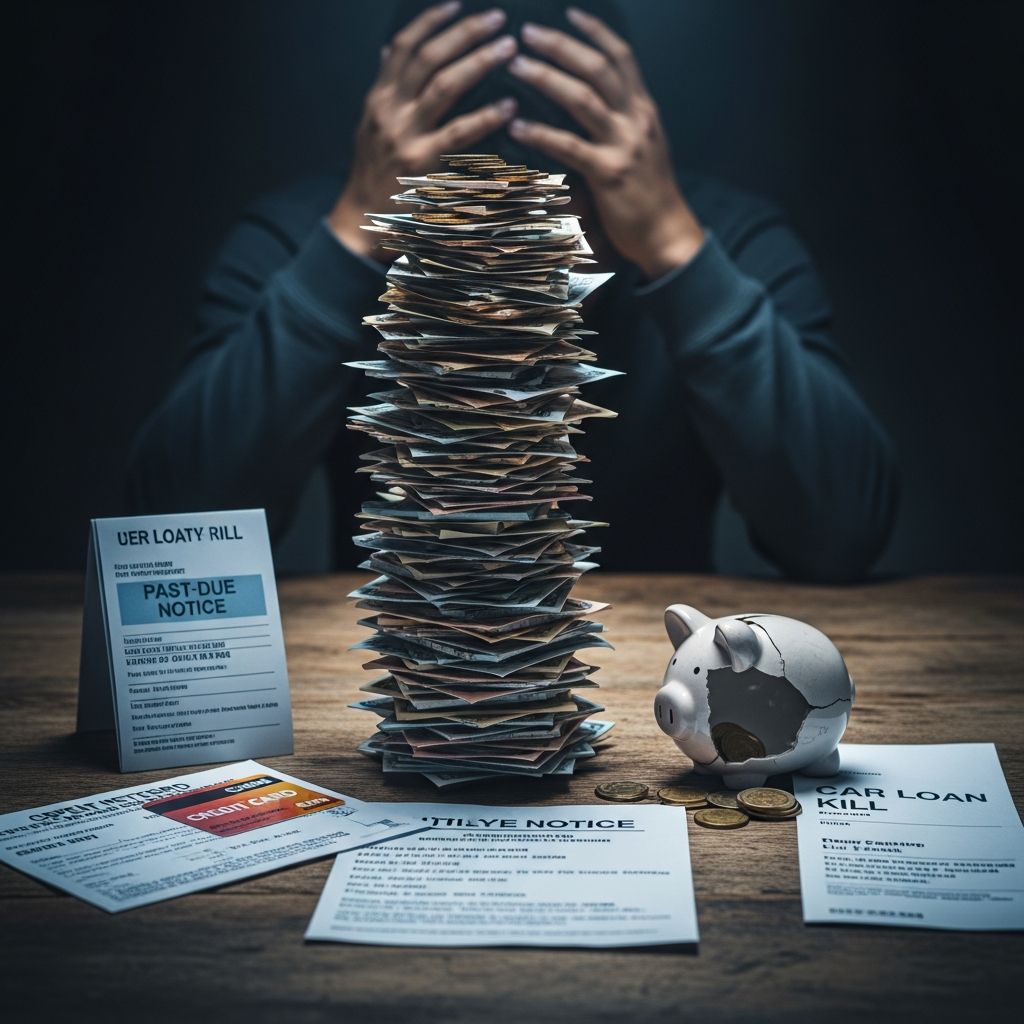 Recognize these critical warning signs that your debt levels are spiraling out of control and learn how to regain financial stability.