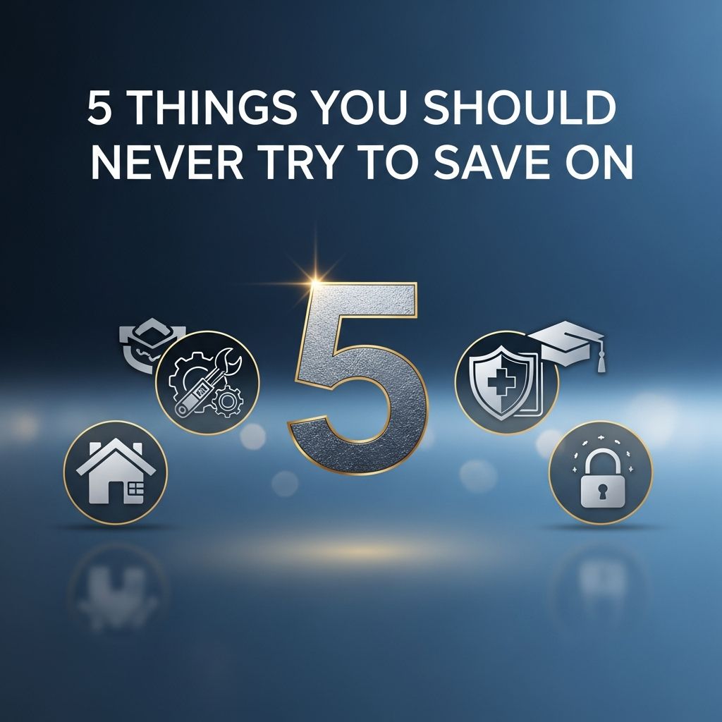 Frugality is smart, but skimping on these five essentials can cost you dearly in health, safety, and long-term finances.