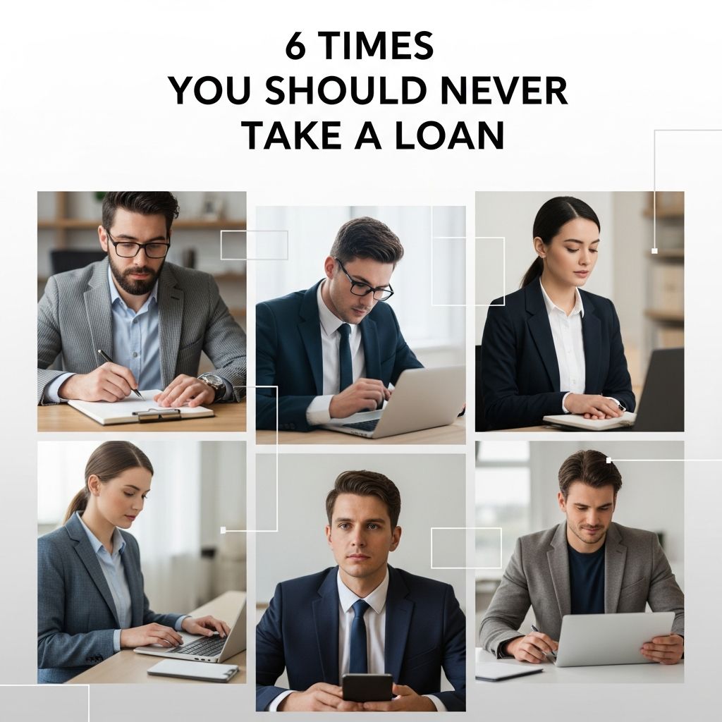 Avoid these 6 dangerous situations where taking a loan will lead to financial disaster and long-term debt traps.