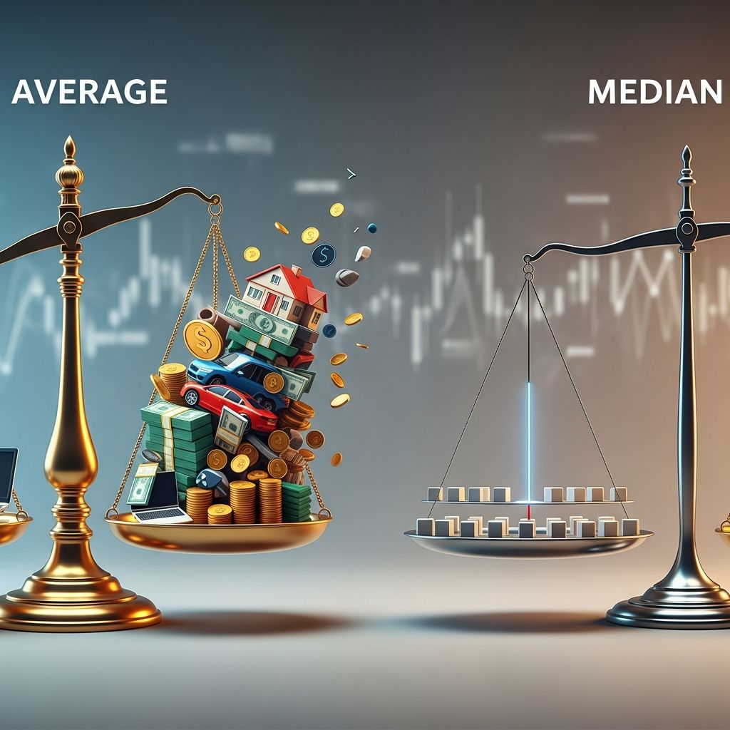 Understand the key differences between average and median net worth, why median gives a truer picture of financial health, and how to calculate and improve yours.