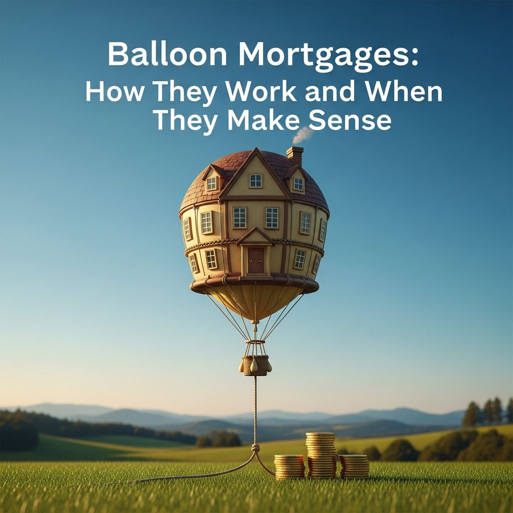Understand how balloon mortgages work, their benefits and risks, and when this non-traditional home loan might fit your financial strategy.