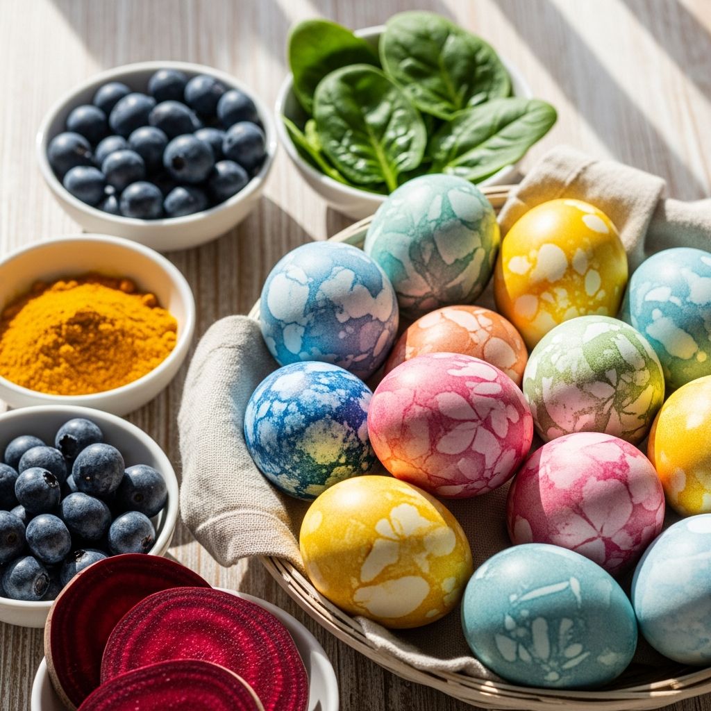 Discover thrifty personal finance tips and eco-friendly ways to dye Easter eggs using natural ingredients from your kitchen.