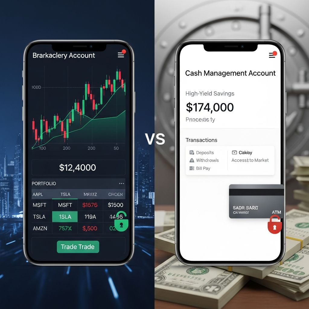 Compare brokerage accounts and cash management accounts: Understand differences in investing, liquidity, returns, and insurance for smarter financial decisions.