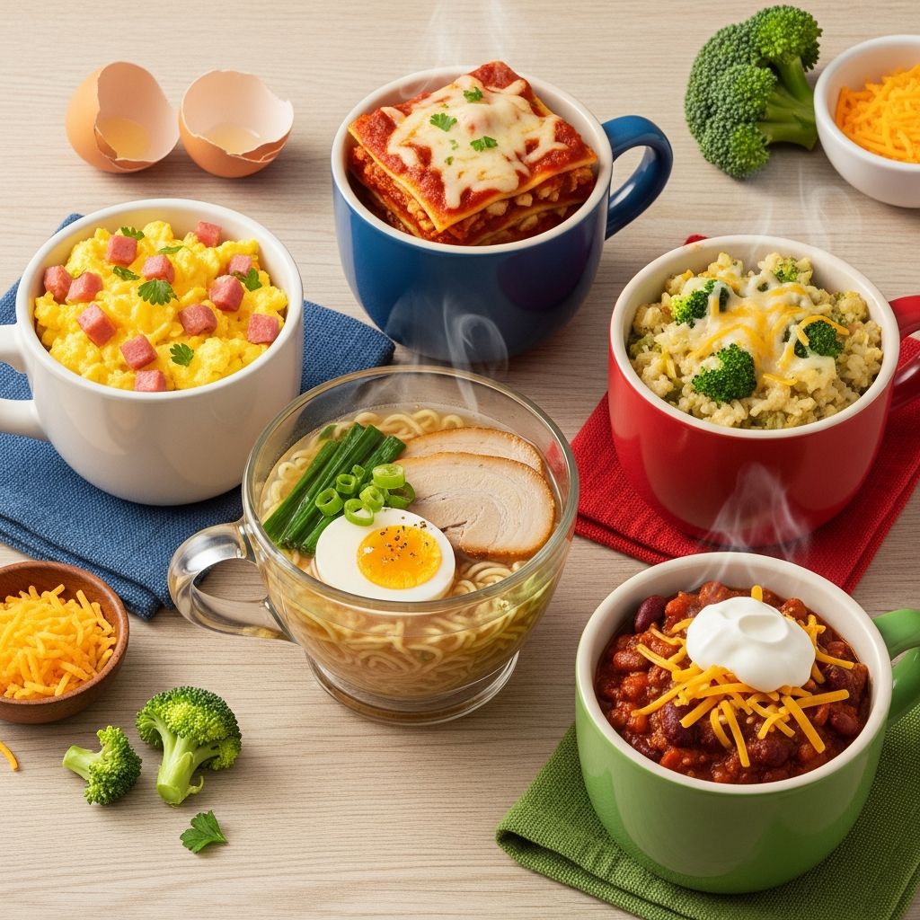 Discover budget-friendly microwave mug recipes that deliver full meals for under $4 each, perfect for busy days and tight budgets.
