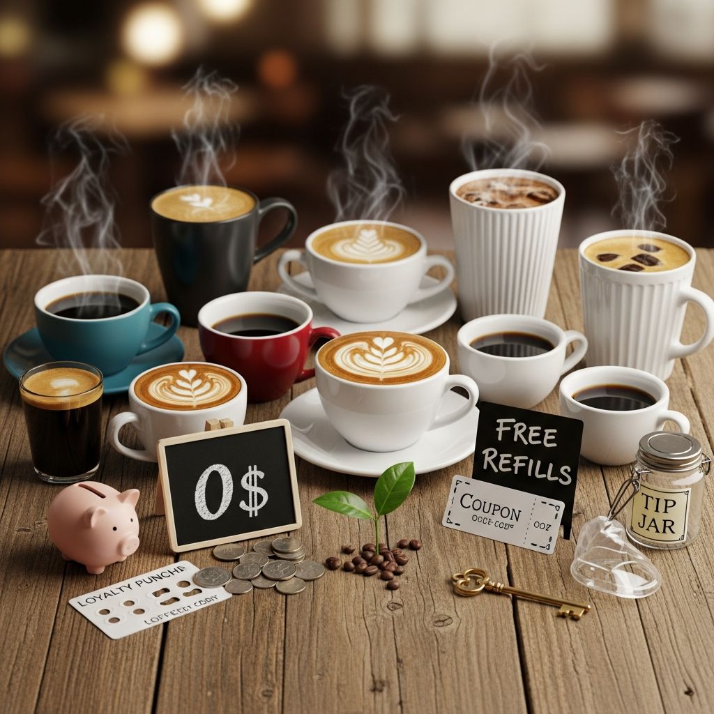Discover 11 smart strategies to score free or deeply discounted coffee without brewing at home and save your hard-earned cash daily.