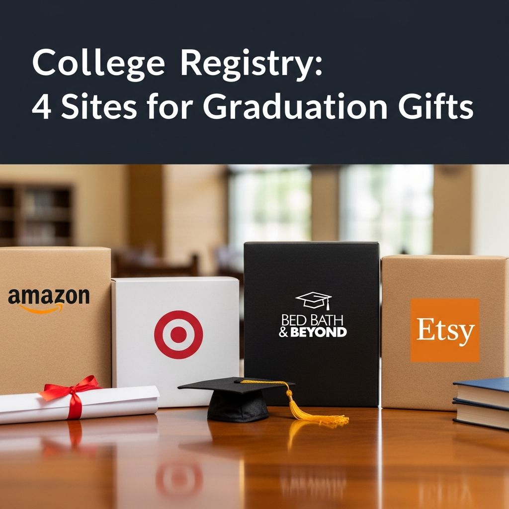 Discover four specialized websites to set up a college graduation gift registry and save on dorm essentials for your freshman year.