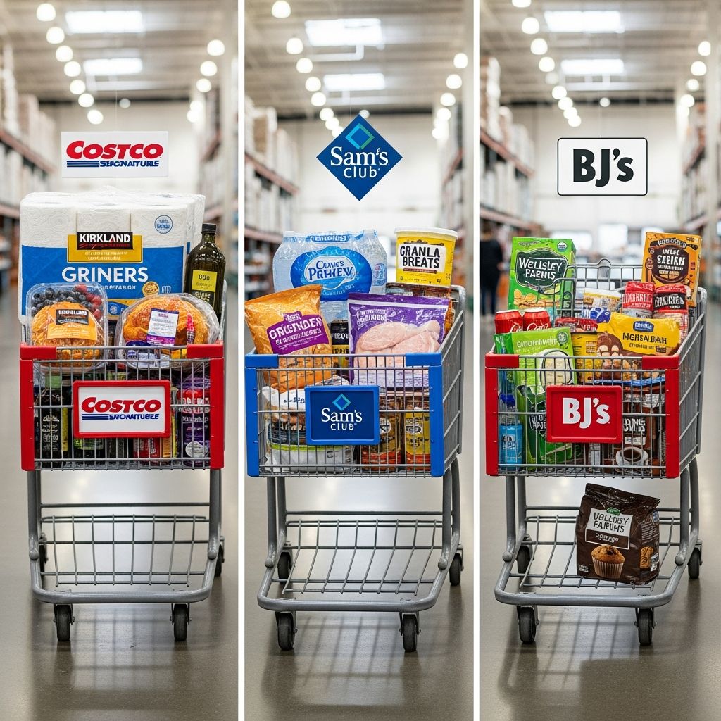 Compare Costco, Sam's Club, and BJ's Wholesale Club memberships, prices, perks, and savings to find the best warehouse club for your budget.