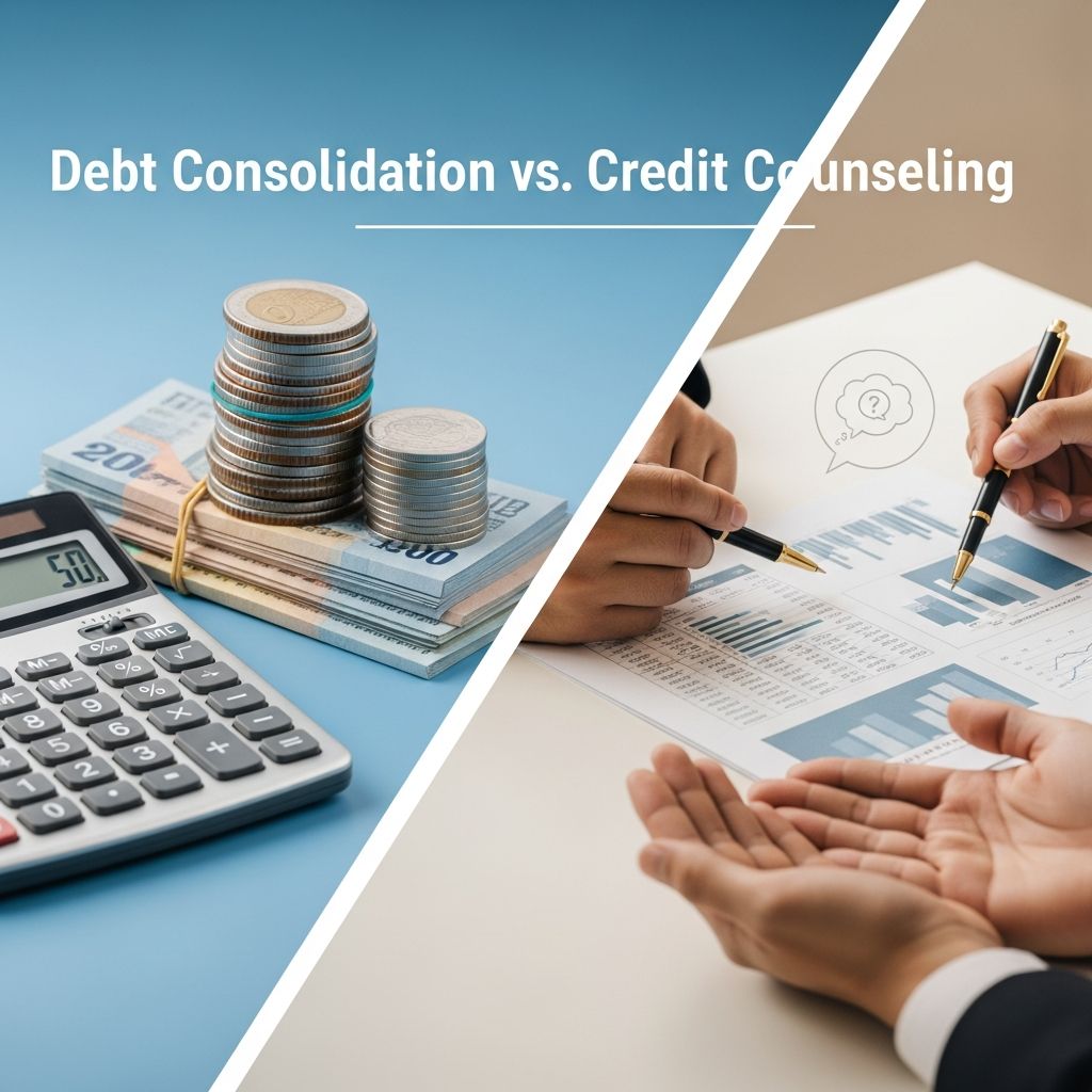 Compare debt consolidation and credit counseling so you can choose the most effective, affordable strategy to regain financial stability.