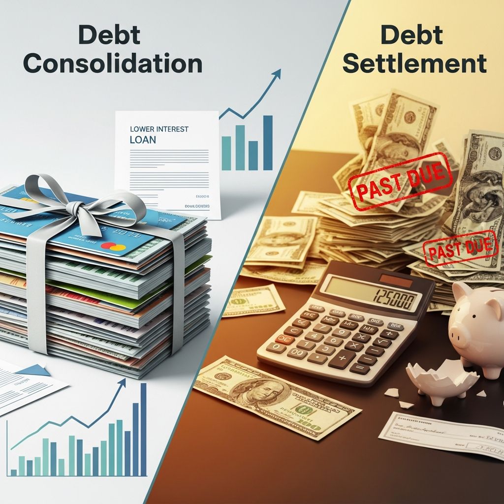 Understand how debt consolidation and debt settlement differ so you can choose the most realistic, cost-effective path out of unsecured debt.