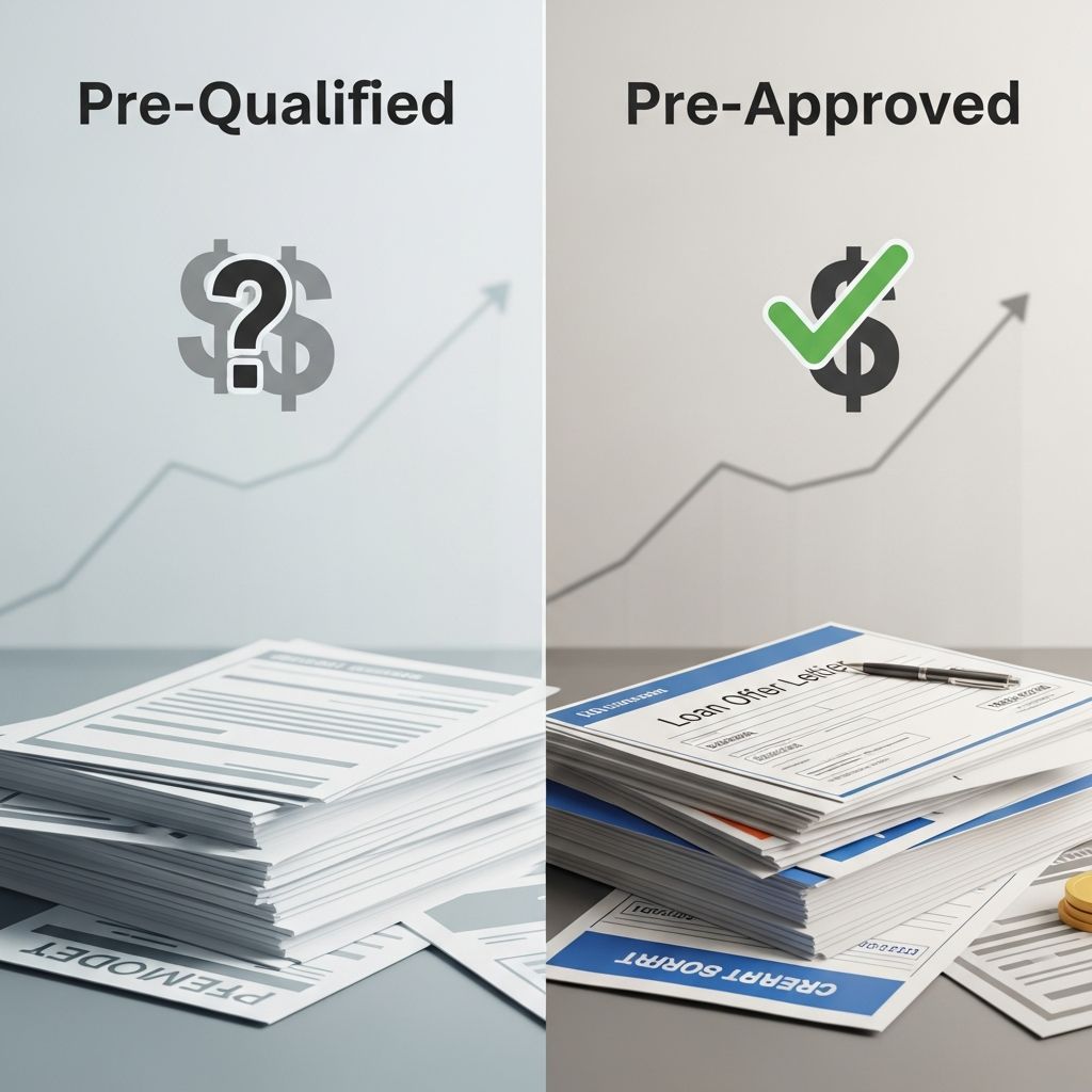 Understand the critical differences between pre-qualification and pre-approval for loans and credit products.