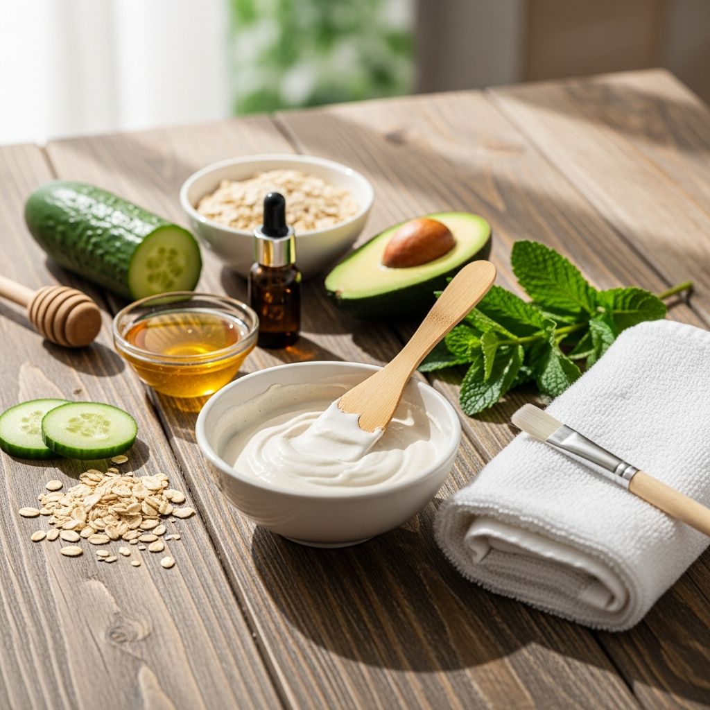 Save money on skincare with easy homemade face masks using kitchen staples for glowing skin without the high costs.