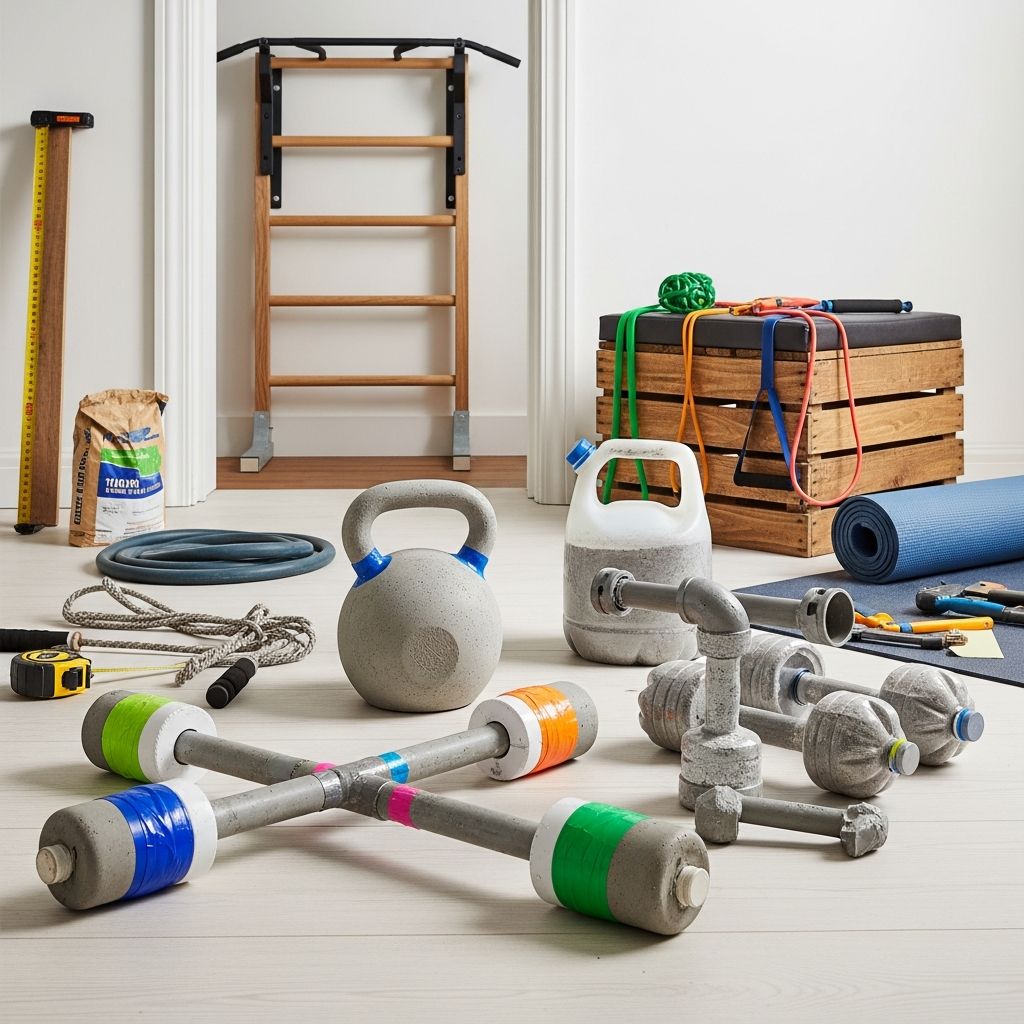 Create affordable workout gear at home using everyday items and household supplies.