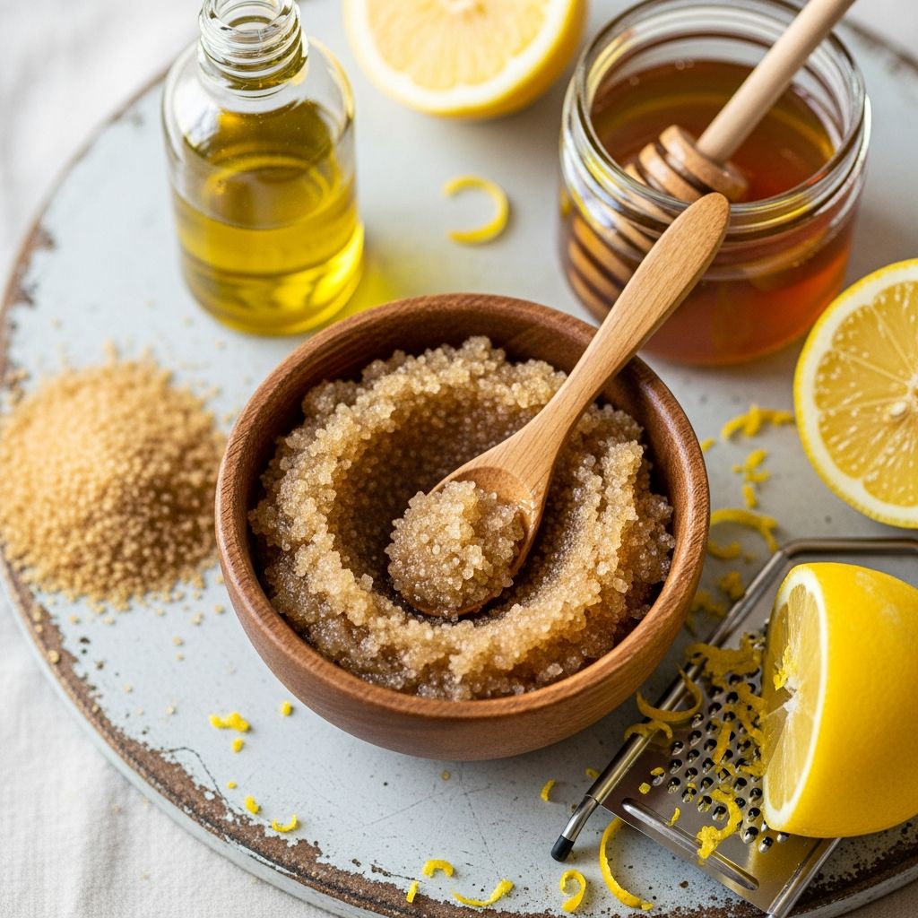 Exfoliate and hydrate your lips at home with this simple, affordable DIY lip scrub using everyday ingredients for soft, smooth results.