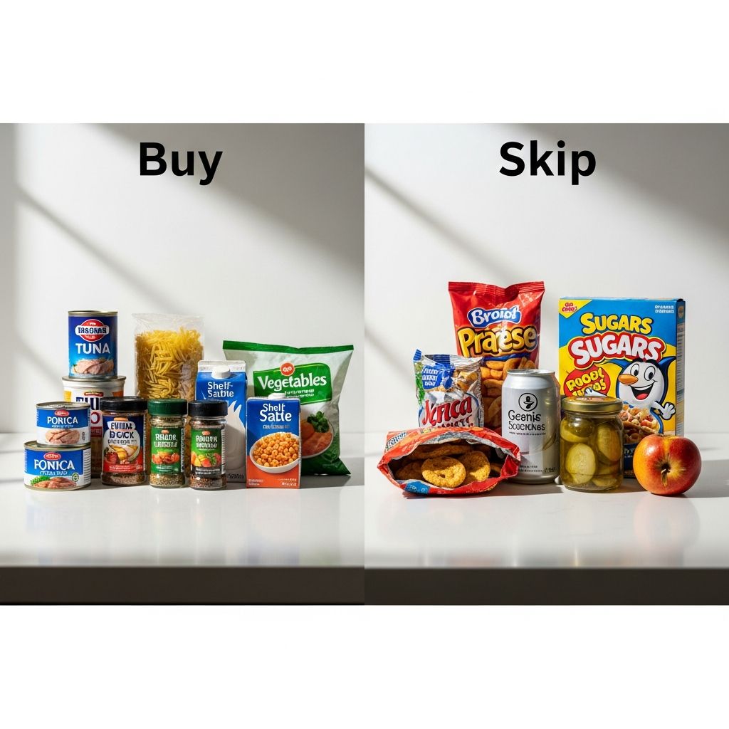 Discover smart shopping strategies for dollar store groceries: healthy staples to stock up on and overpriced items to avoid for maximum savings.