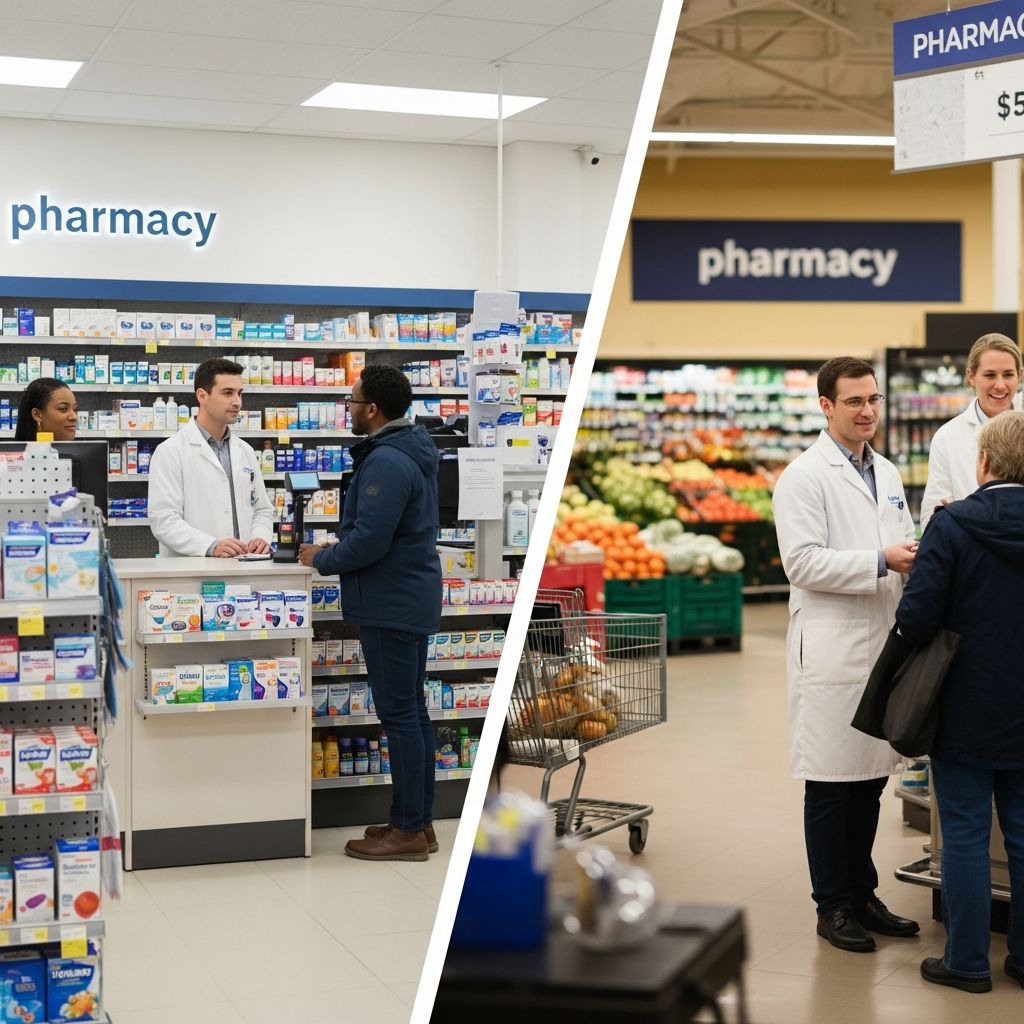 Discover which pharmacies offer the best savings: drugstore chains like CVS and Walgreens or grocery giants like Walmart, Publix, and Kroger.