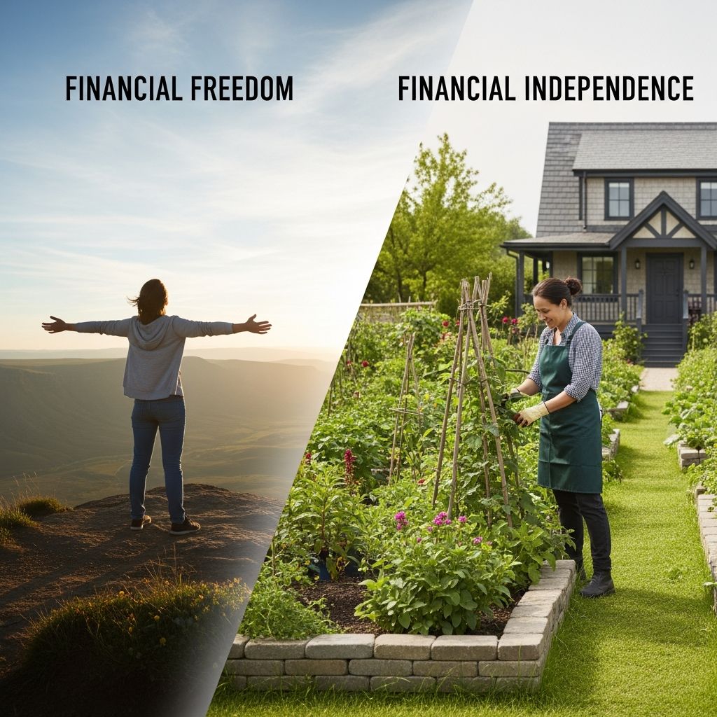 Understand the real difference between financial freedom and financial independence so you can build a money plan that fits your life.