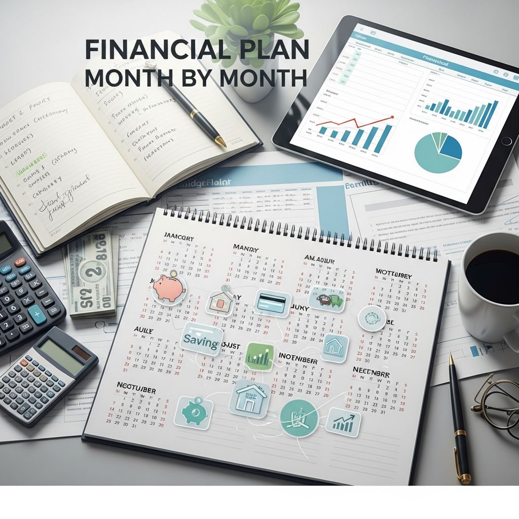 Build a flexible month-by-month financial plan to achieve your goals with actionable steps for budgeting, saving, and debt reduction.