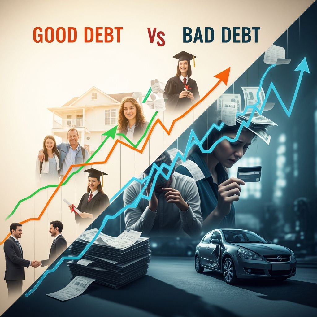 Understand the difference between good debt that builds wealth and bad debt that drains your finances for smarter borrowing decisions.