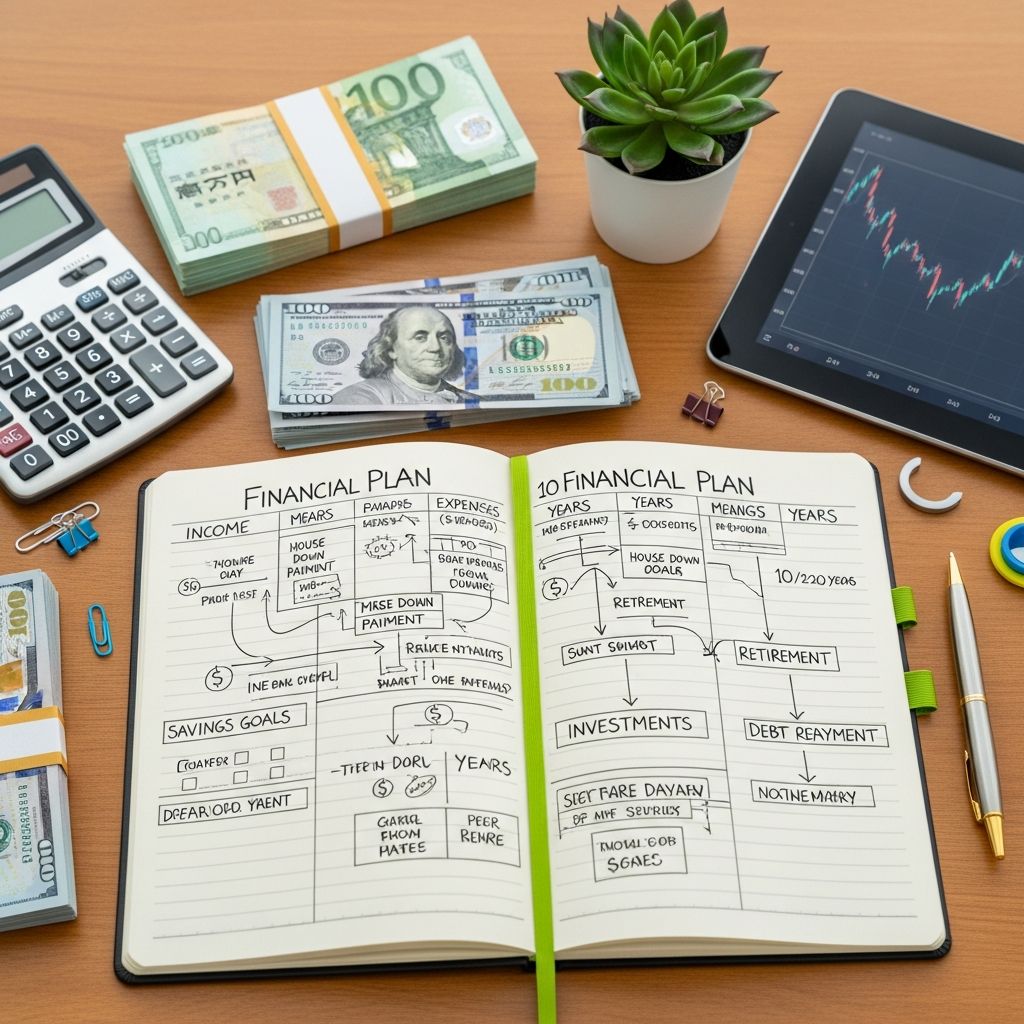 Master long-term financial success with a comprehensive 10-year plan covering goals, budgeting, debt, and investments.