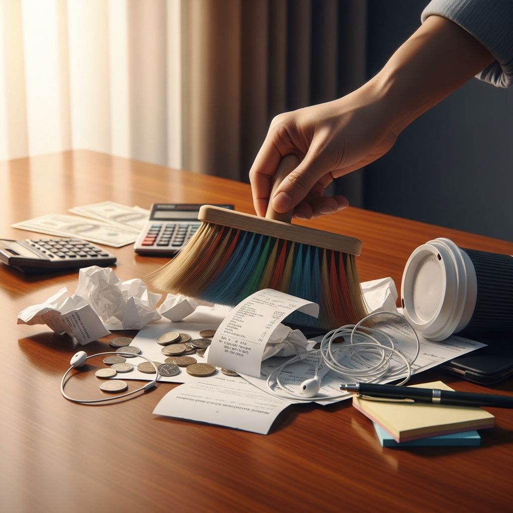 Declutter your finances by organizing paperwork, shredding unnecessary documents, and setting up systems for long-term financial wellness and peace of mind.