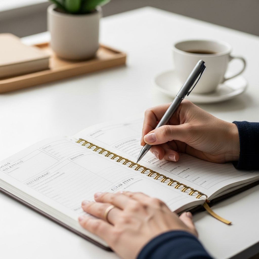 Design a practical, inspiring self-growth plan that aligns your habits, goals, and daily actions with the person you want to become.