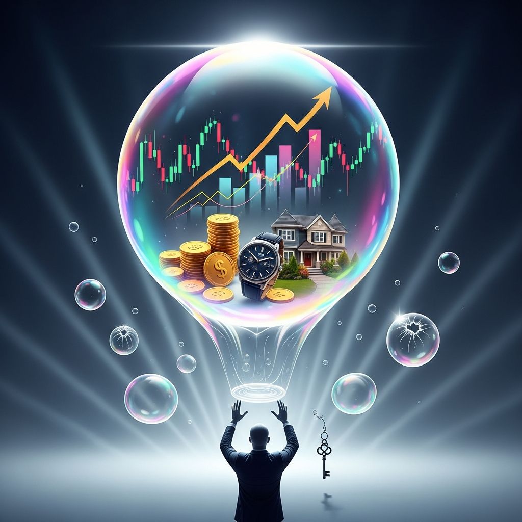 Master the art of engineering market manias: a satirical guide to inflating bubbles and cashing out before the crash.