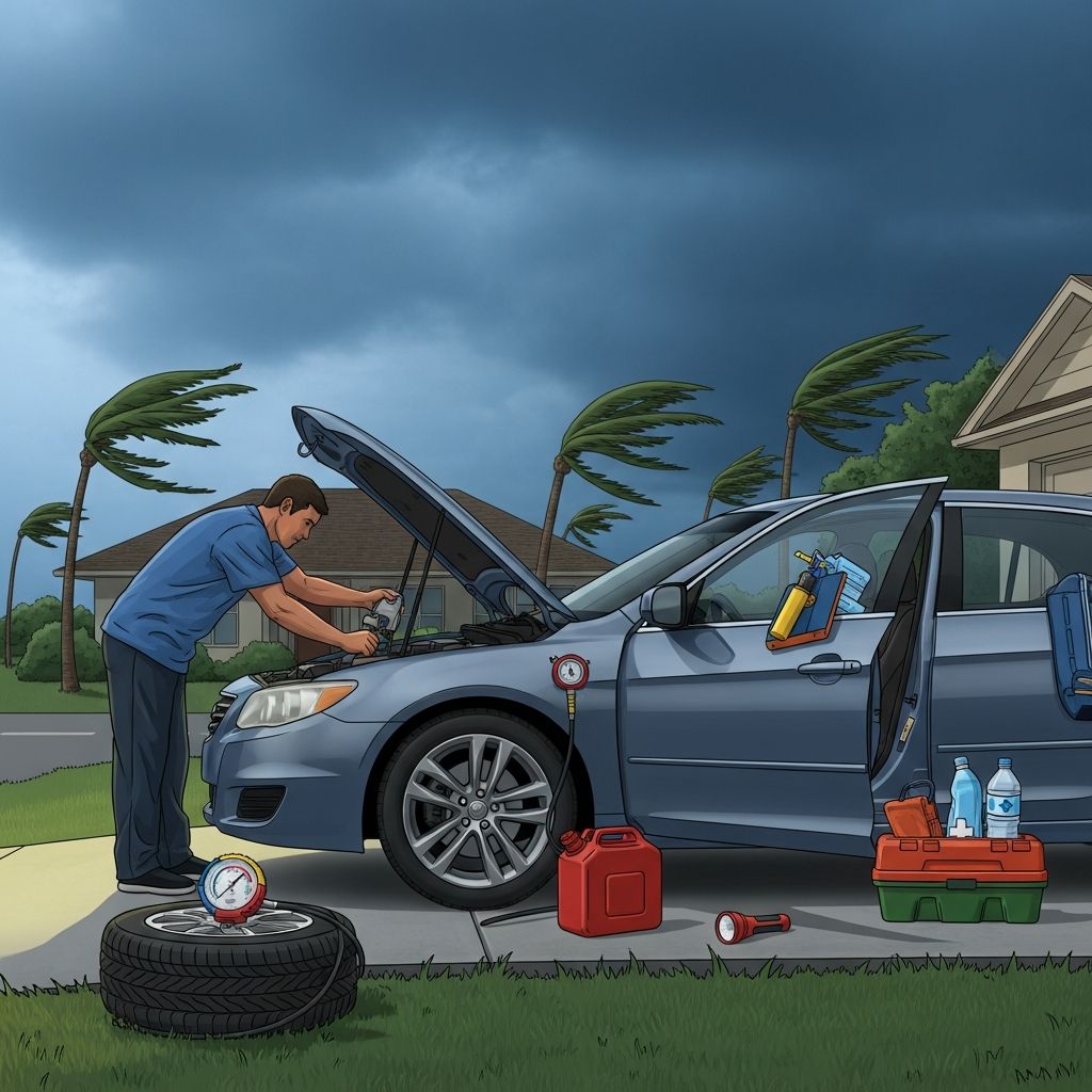 Essential steps to prepare your vehicle for hurricane season, ensuring safety, reliability, and peace of mind during severe weather events.
