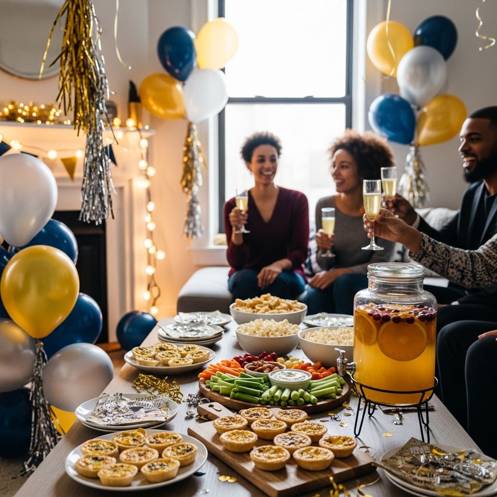 Celebrate New Year's Eve with style without breaking the bank using smart planning, DIY ideas, and cost-saving strategies for food, drinks, and fun.