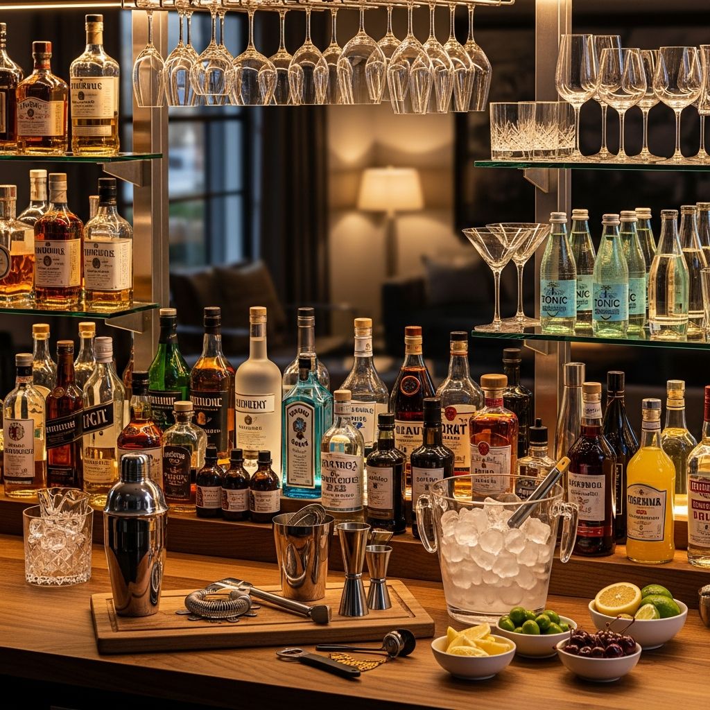 Build your dream home bar on a budget with essential liquors, tools, glassware, and tips for hosting like a pro without overspending.