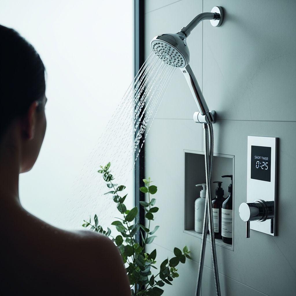 Master the art of ultra-efficient showers to slash water and energy bills while staying clean in under 2 minutes.