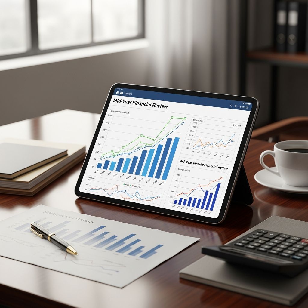 Assess your financial health halfway through the year: review goals, budget, investments, and more to stay on track for success.