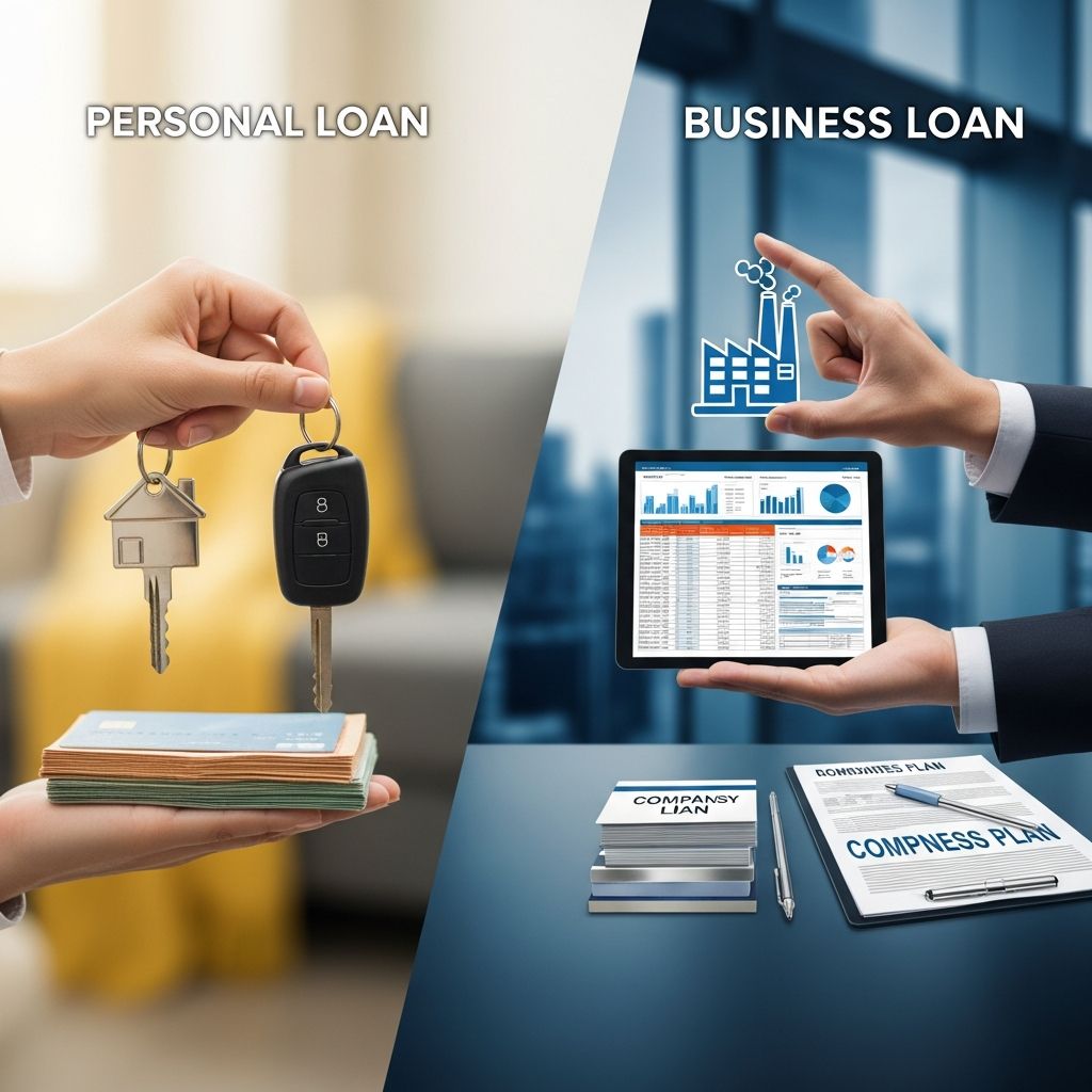 Understand the key differences between personal loans and business loans to make the right financing choice for your needs.