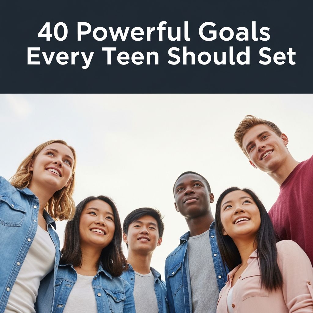 Discover 40 smart financial, academic, personal, and wellness goals teenagers can set today to build a confident and successful future.