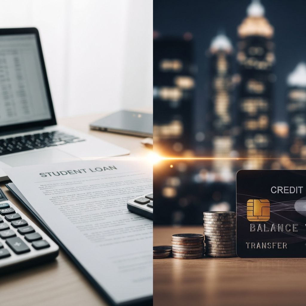 Explore the risks and benefits of using balance transfer cards to pay off student loan debt.