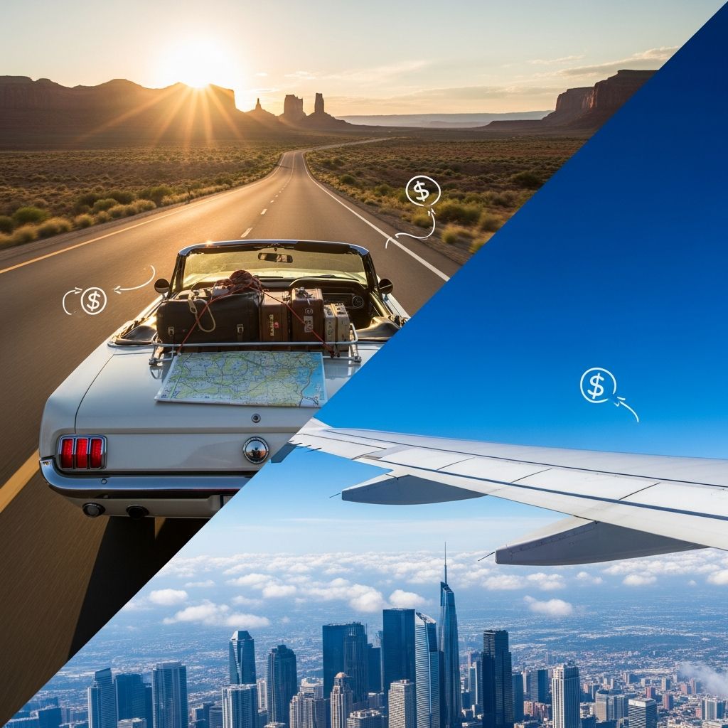 Compare the true costs of road trips versus flying to find the cheapest way to travel for your next vacation.