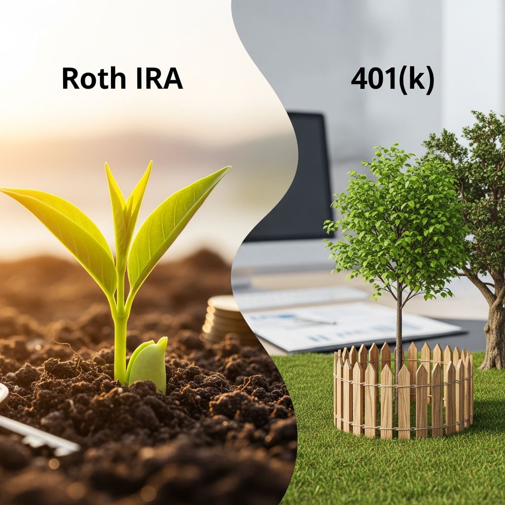 Compare Roth IRA vs. 401(k) to maximize retirement savings: contribution limits, tax benefits, employer matches, and strategies for both.