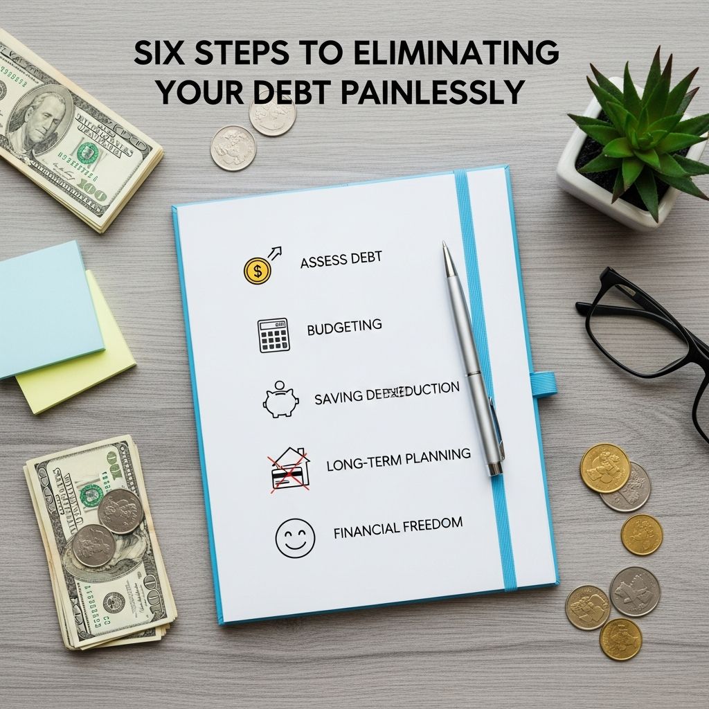 Discover a straightforward six-step plan to eliminate debt without stress, using proven strategies for lasting financial freedom.