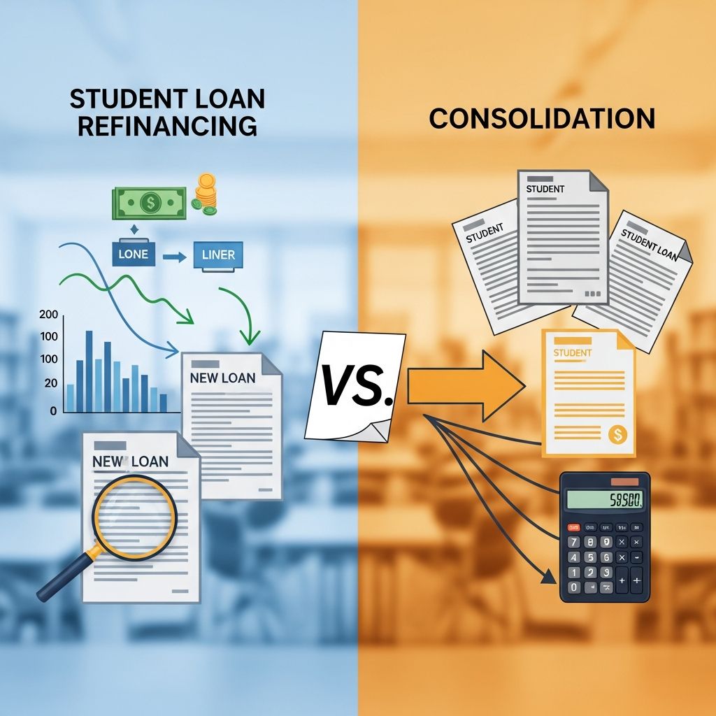 Understand the key differences between student loan refinancing and consolidation to choose the best option for simplifying payments and saving money on your debt.