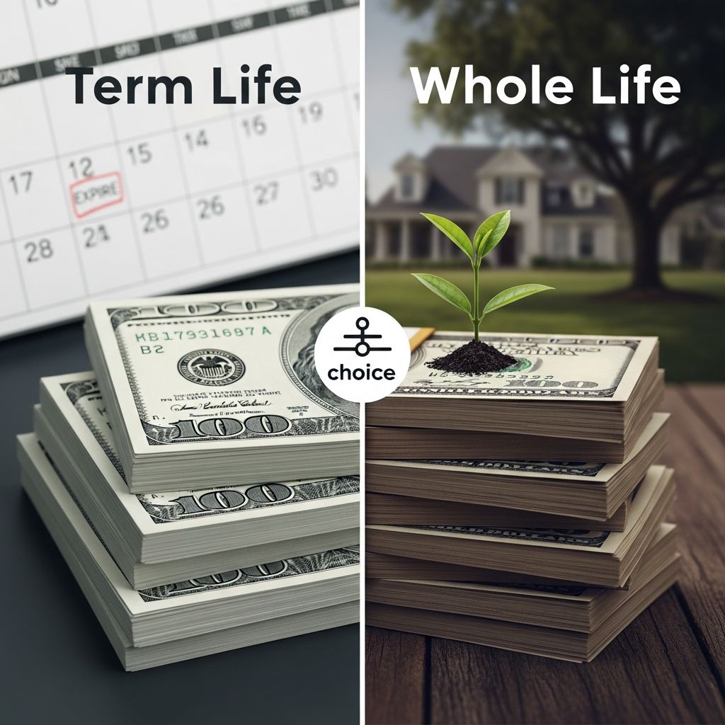 Understand the key differences between term and whole life insurance to make the best choice for your family's financial security and long-term planning.