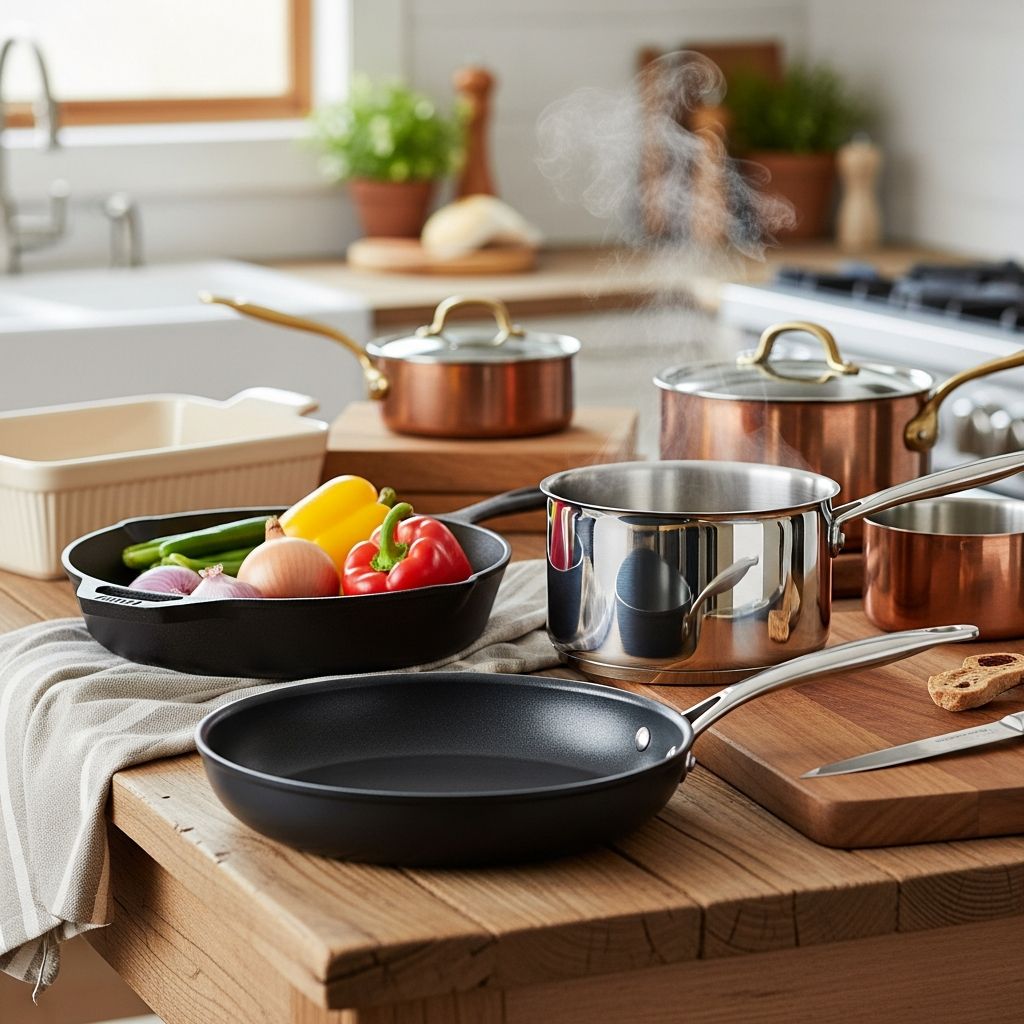 Discover expert tips on selecting cookware materials, types, and sets that match your cooking style, budget, and kitchen needs perfectly.