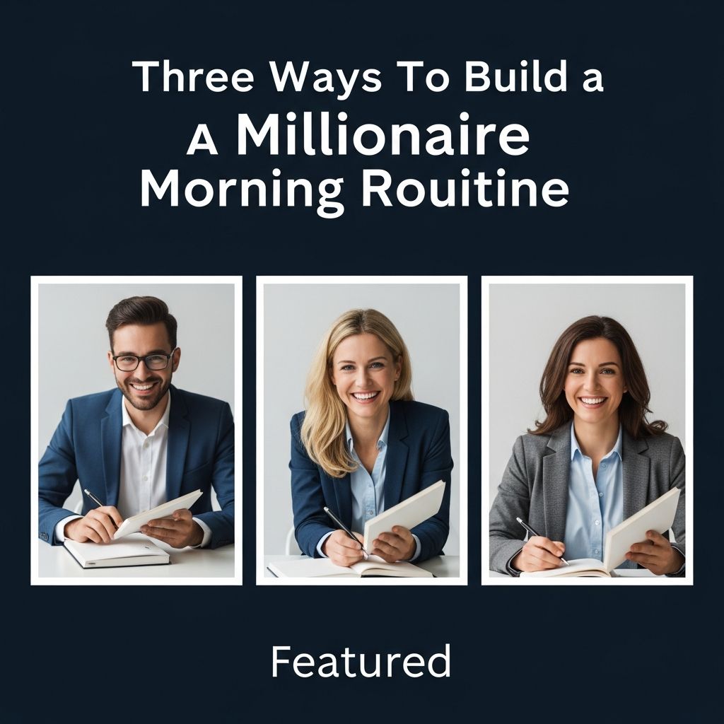Design a realistic millionaire morning routine that boosts your mindset, health, and productivity without adding chaos to your day.