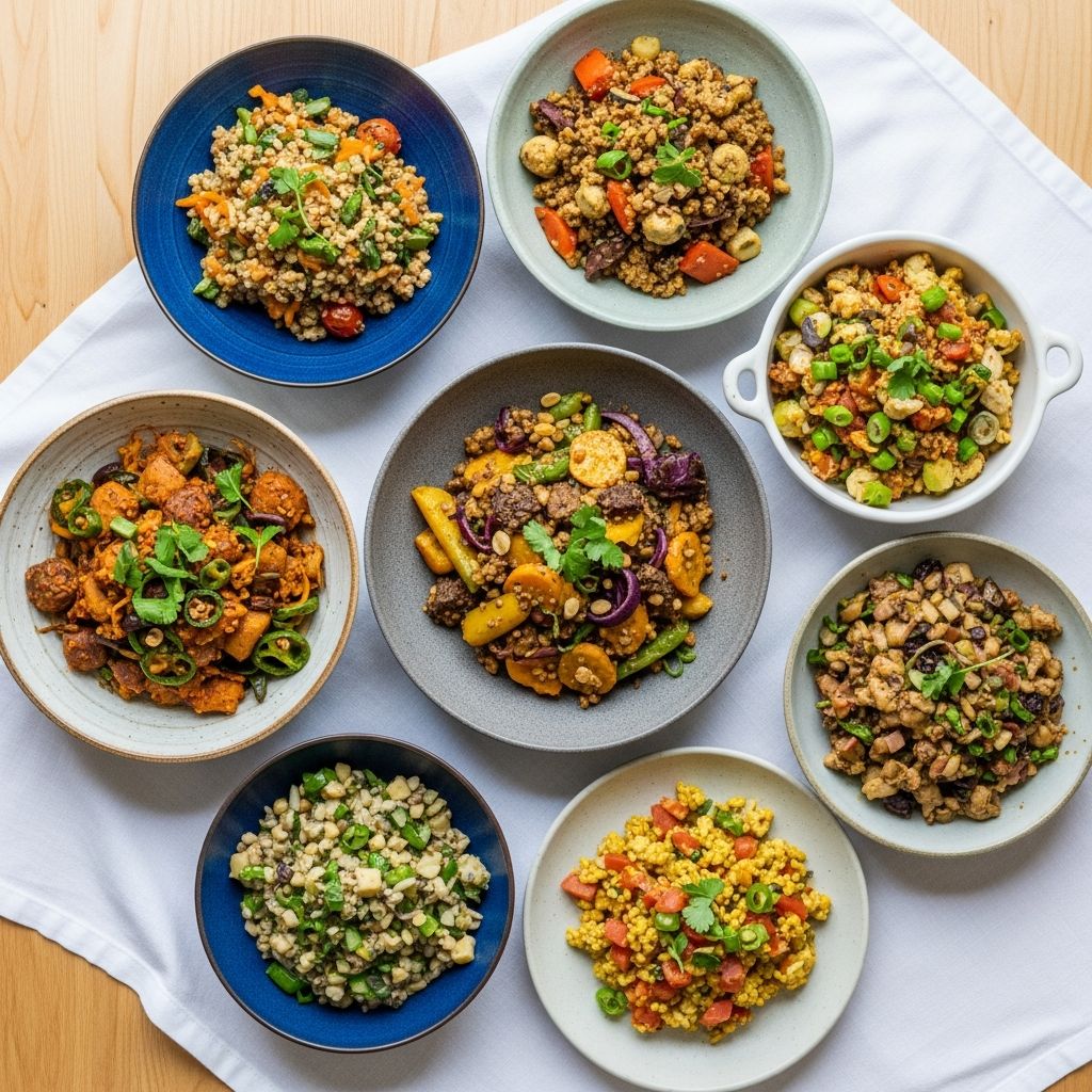 Delicious, affordable vegetarian meals using Trader Joe's staples that keep your budget in check while satisfying your taste buds.