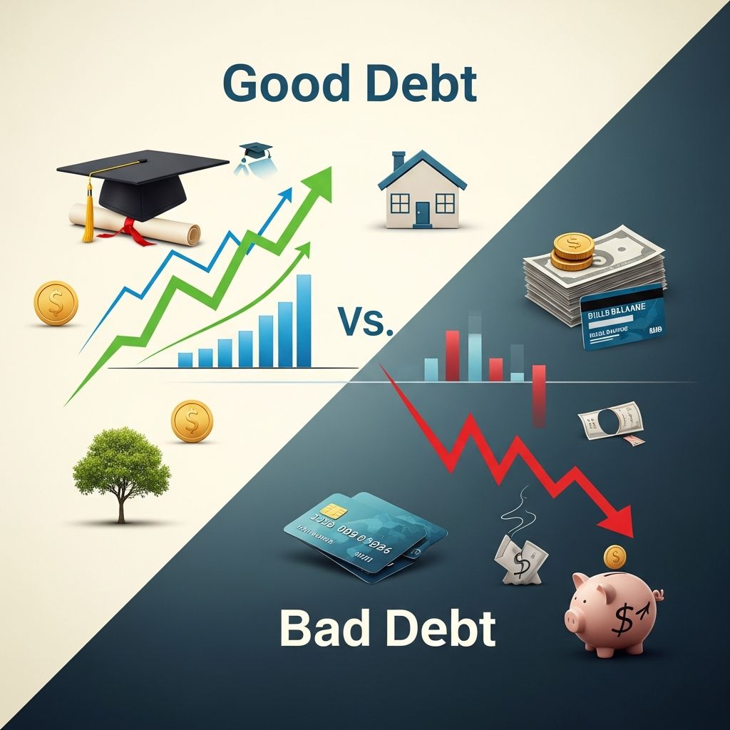 Learn the main types of debt, how they work, and how to tell good debt from bad so you can borrow smarter and pay off faster.