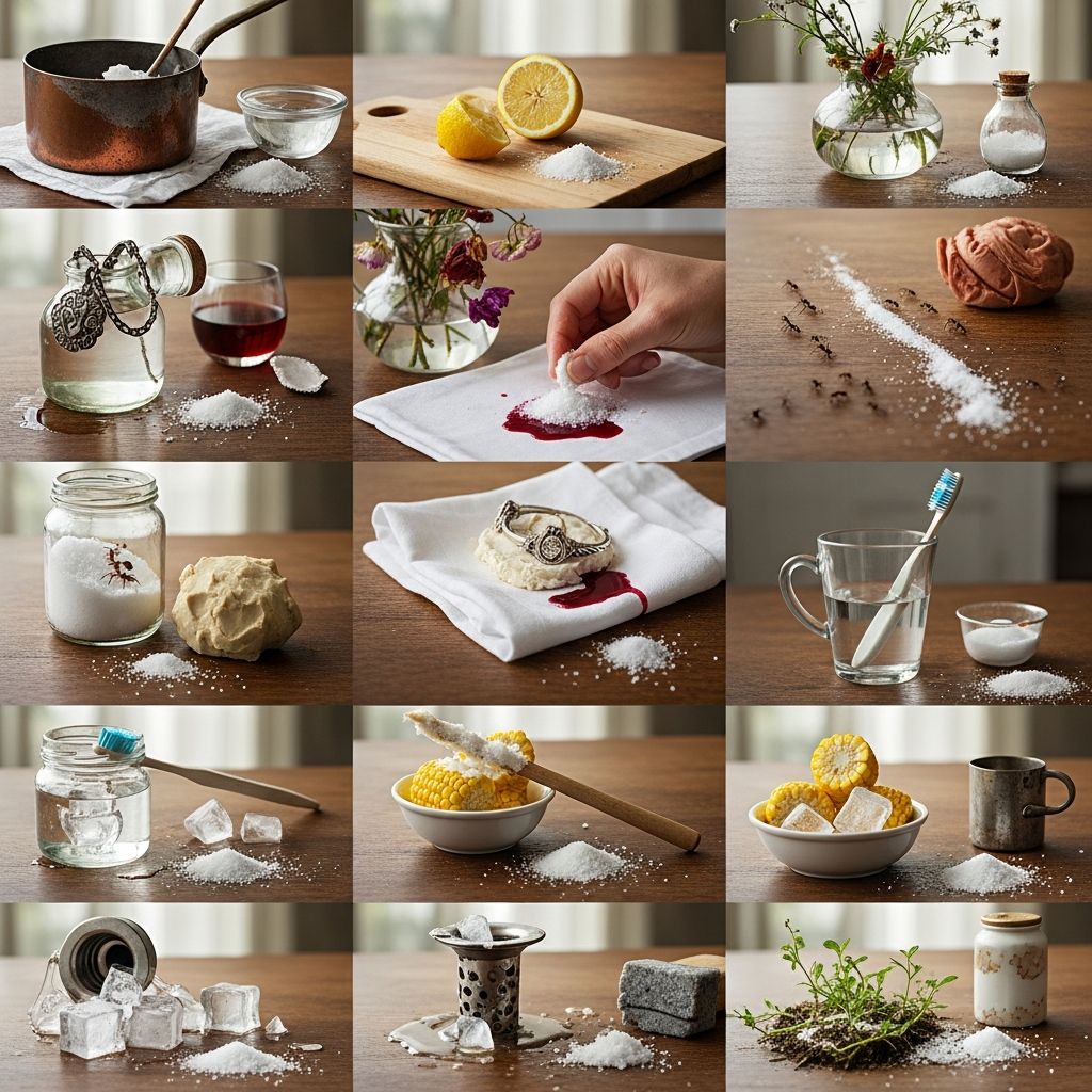 Discover 26 surprising ways to use salt for cleaning, beauty, health, and more to save money on household products.