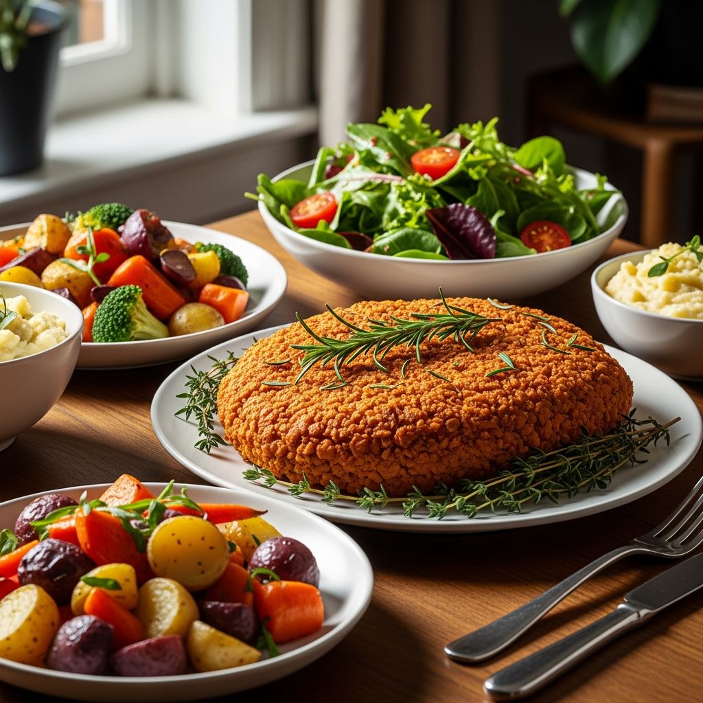 Save money with delicious vegetarian 'chicken' dinners using affordable plant-based substitutes for hearty, budget-friendly meals.