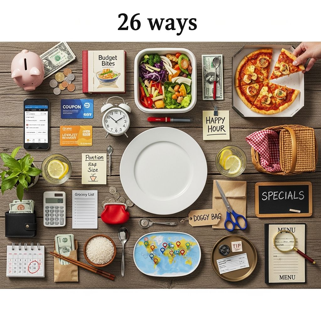 Discover 26 proven strategies to slash your restaurant bills by half without sacrificing the joy of dining out.