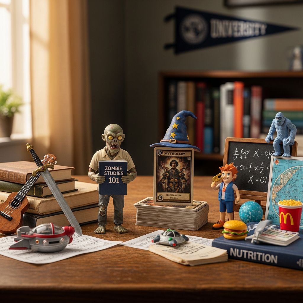 Discover 12 bizarre yet real college courses that make class selection way more fun than philosophy overload.