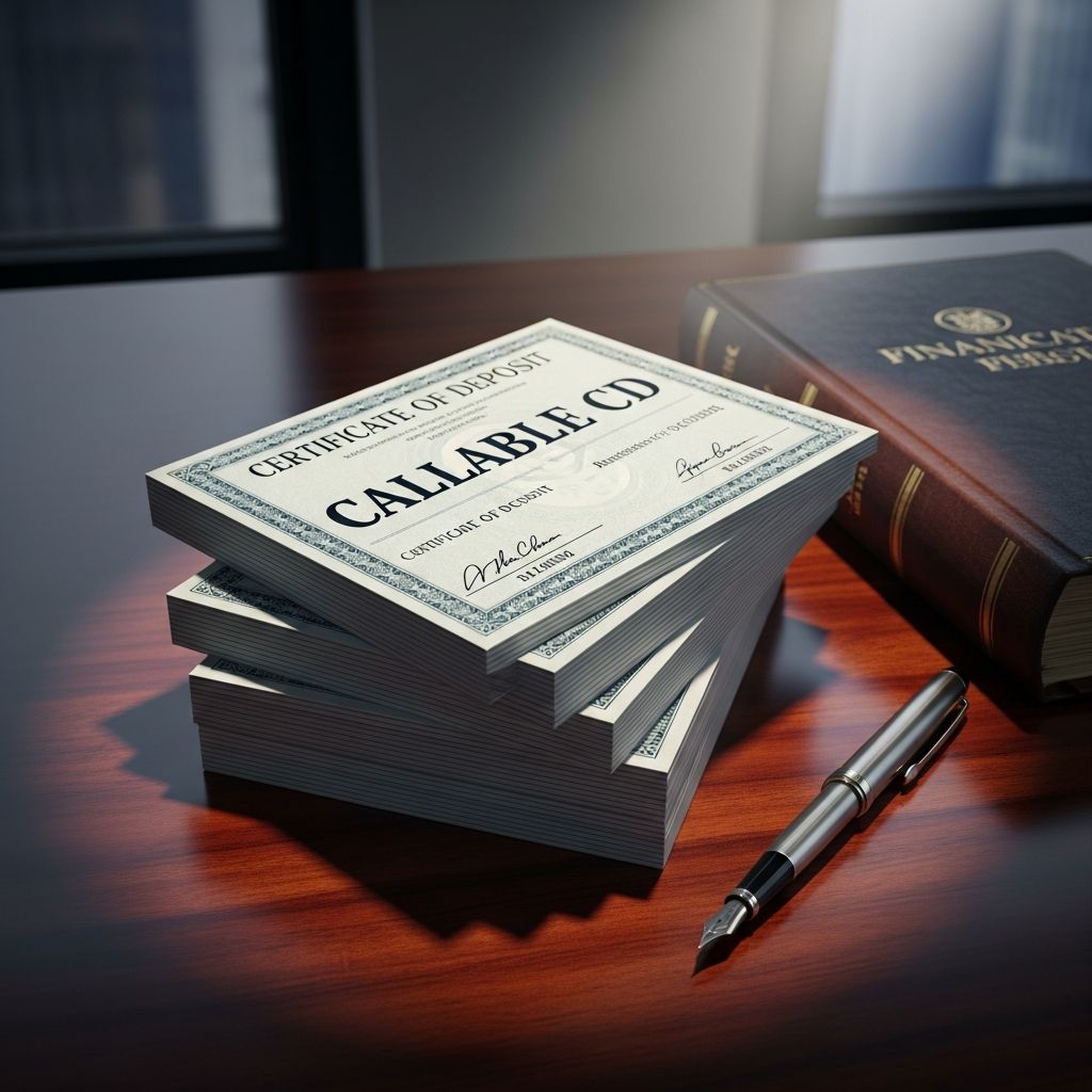 Discover how callable CDs offer higher yields with unique risks, and decide if they're right for your savings strategy in today's market.