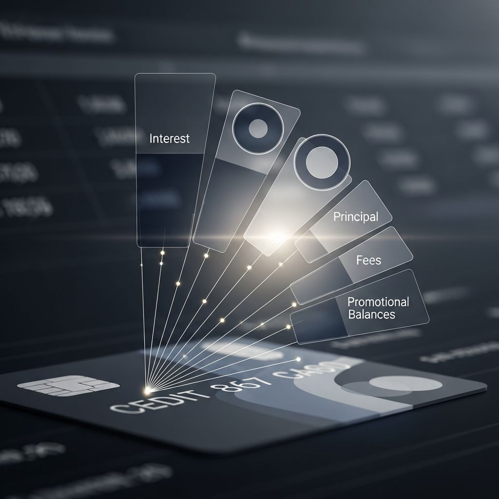 Discover how your credit card payments are distributed to balances, interest, and fees to optimize debt reduction and save money.